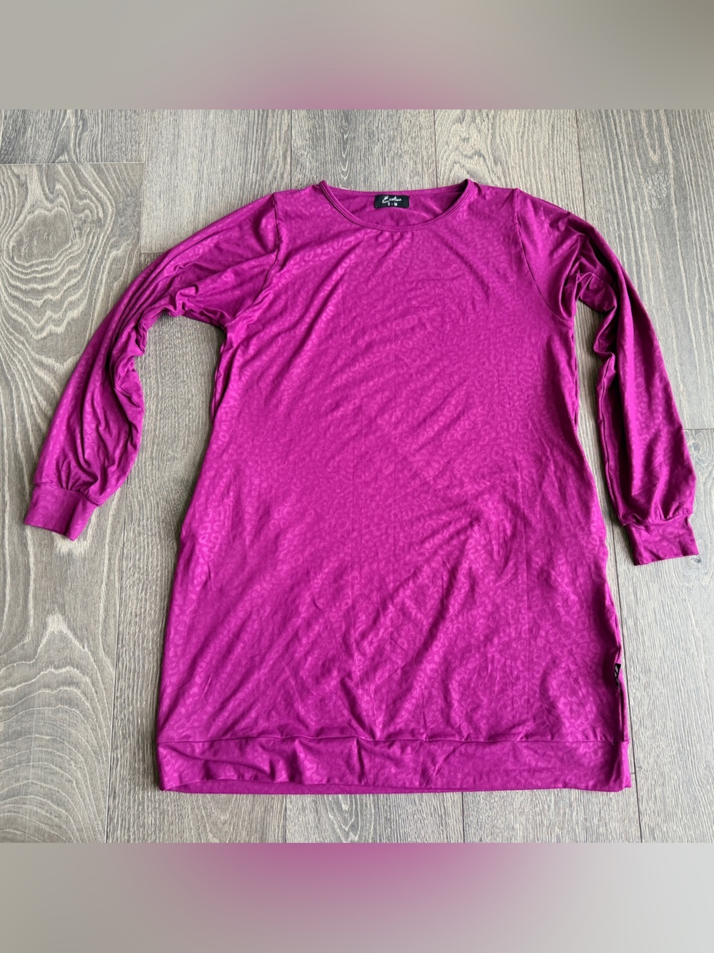 Exotica ExoticAthletica Animal Print Long Sleeve Dress in Purple